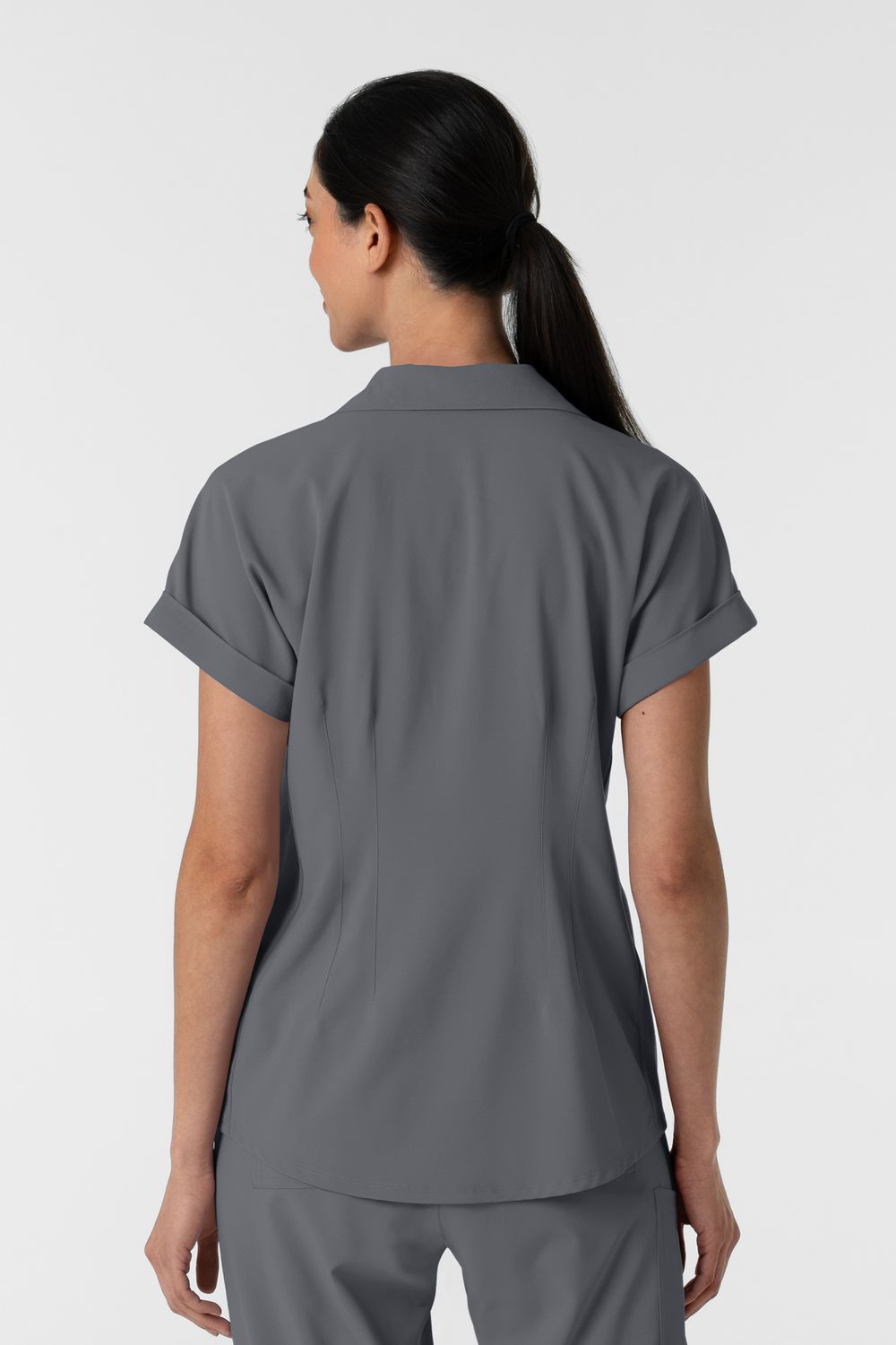 Casacca donna 6934 scollo a polo pewter