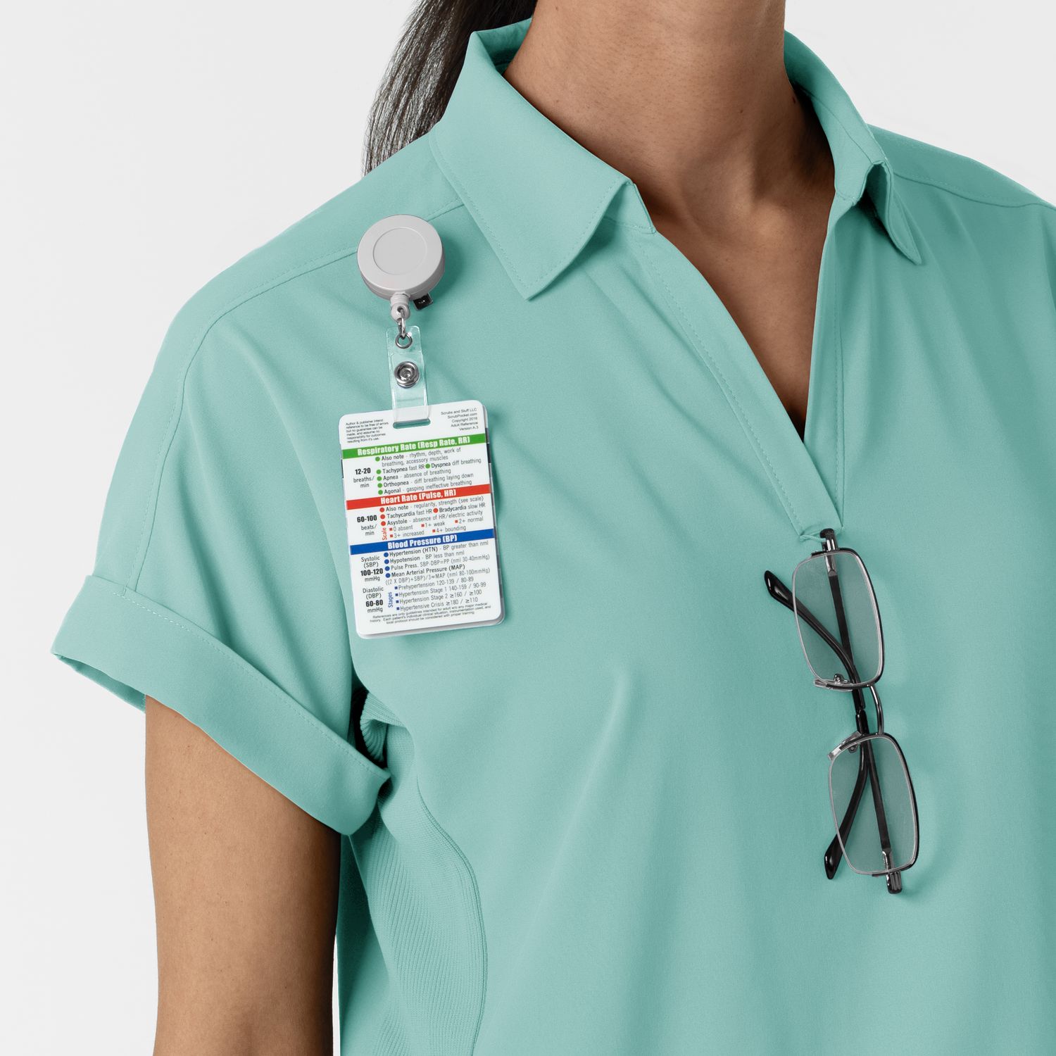 Casacca donna 6934 scollo a polo turquoise