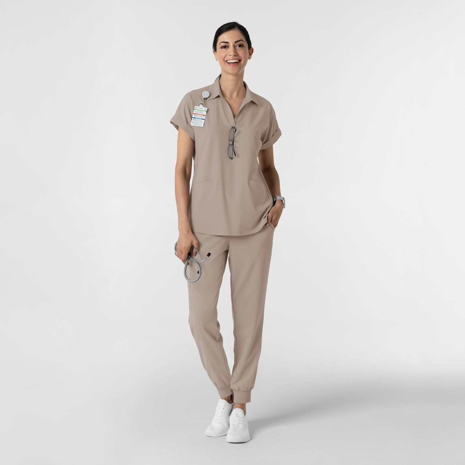 Pantalone donna 5934 cargo jogger haze