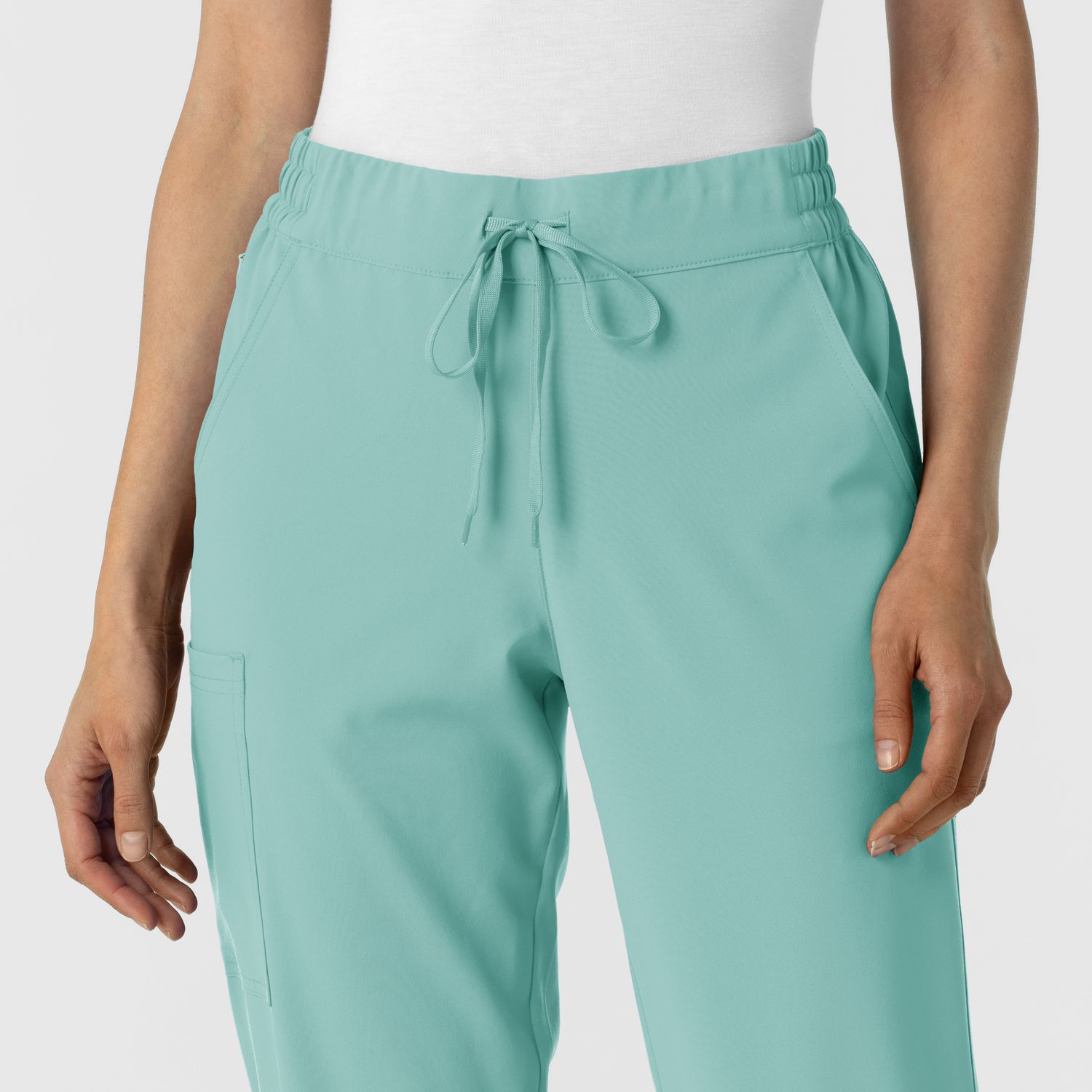 Pantalone donna 5934 cargo jogger turquoise