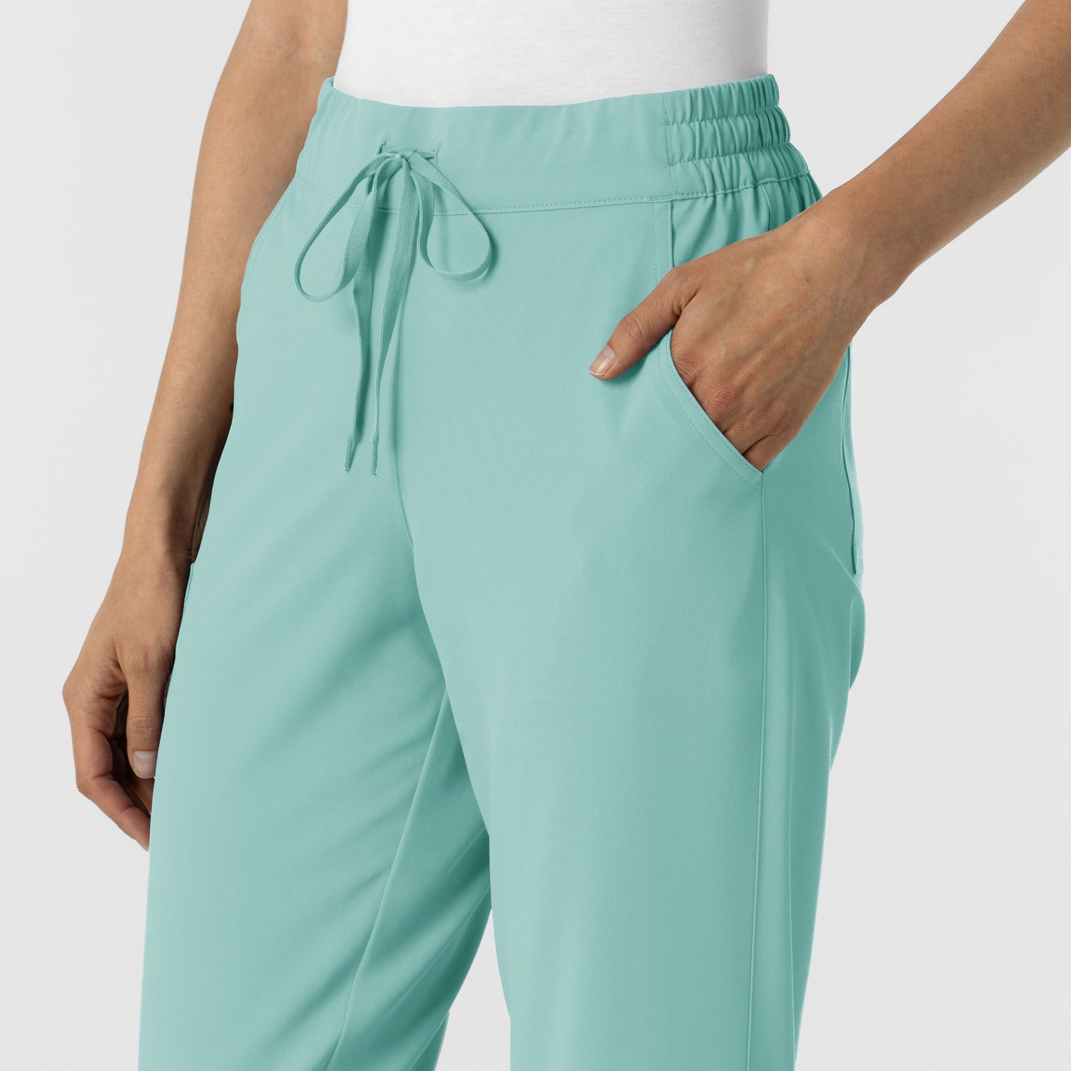 Pantalone donna 5934 cargo jogger turquoise