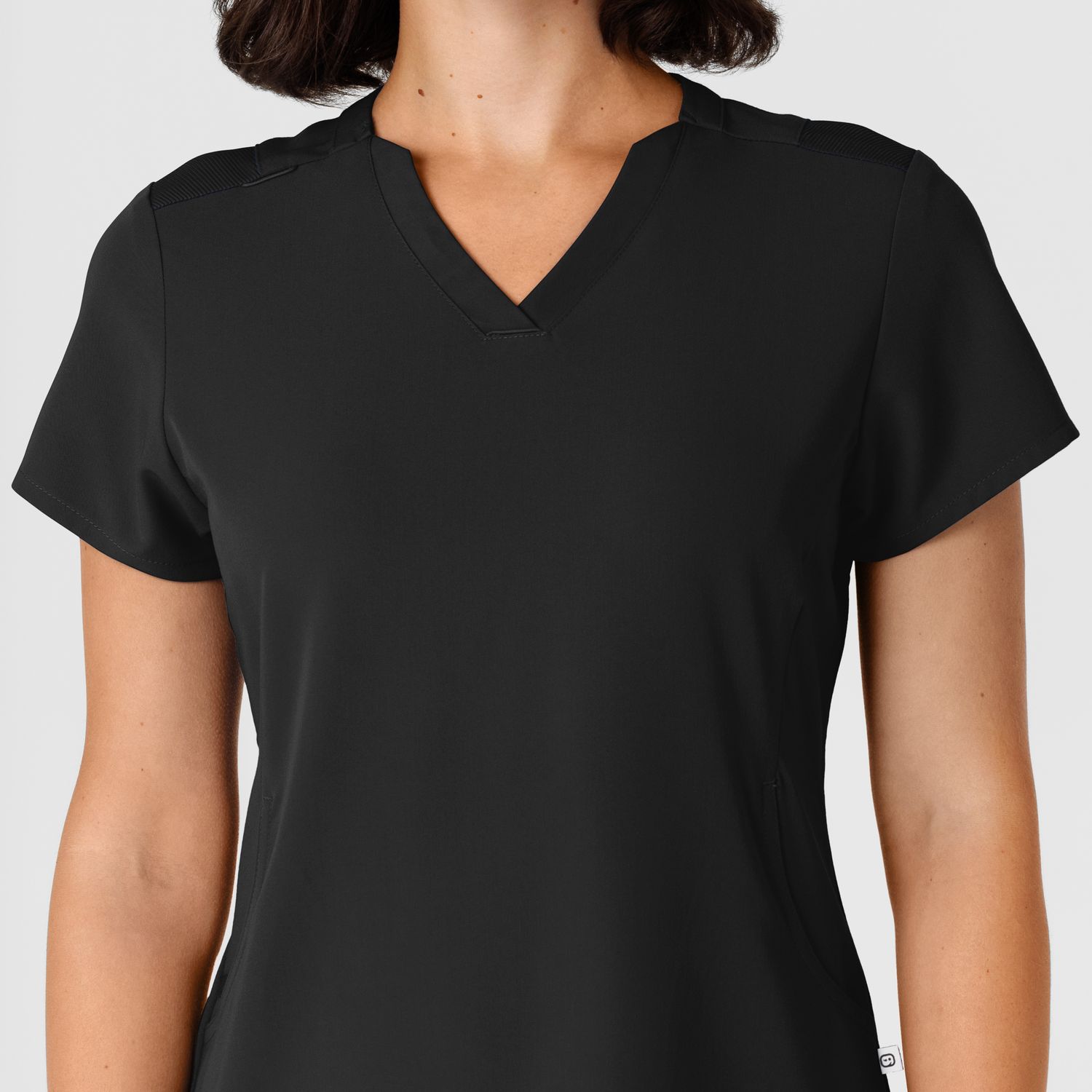 Casacca donna 6432 scollo a V stretto black