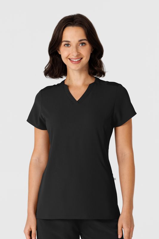 Casacca donna 6432 scollo a V stretto black