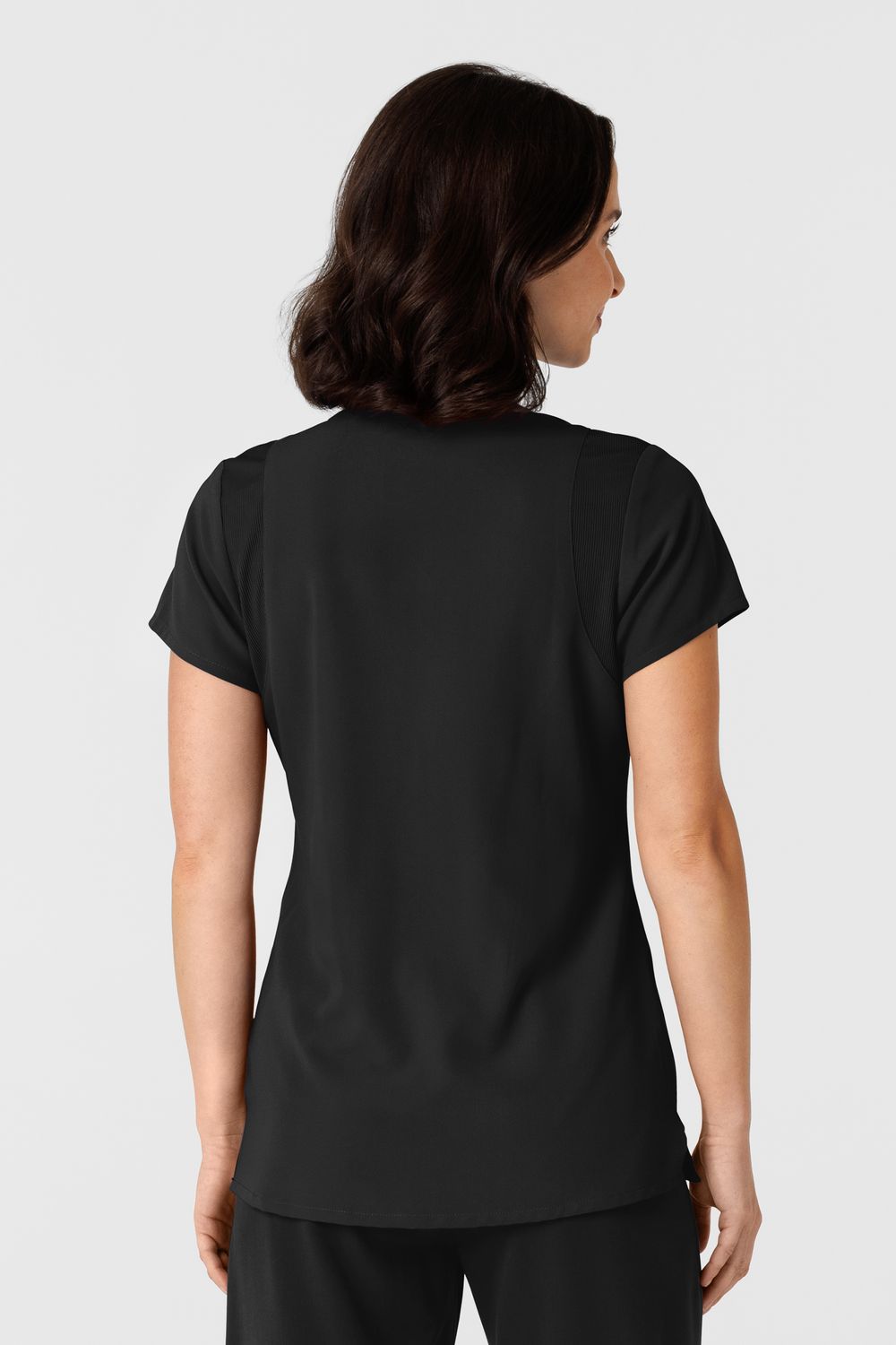 Casacca donna 6432 scollo a V stretto black