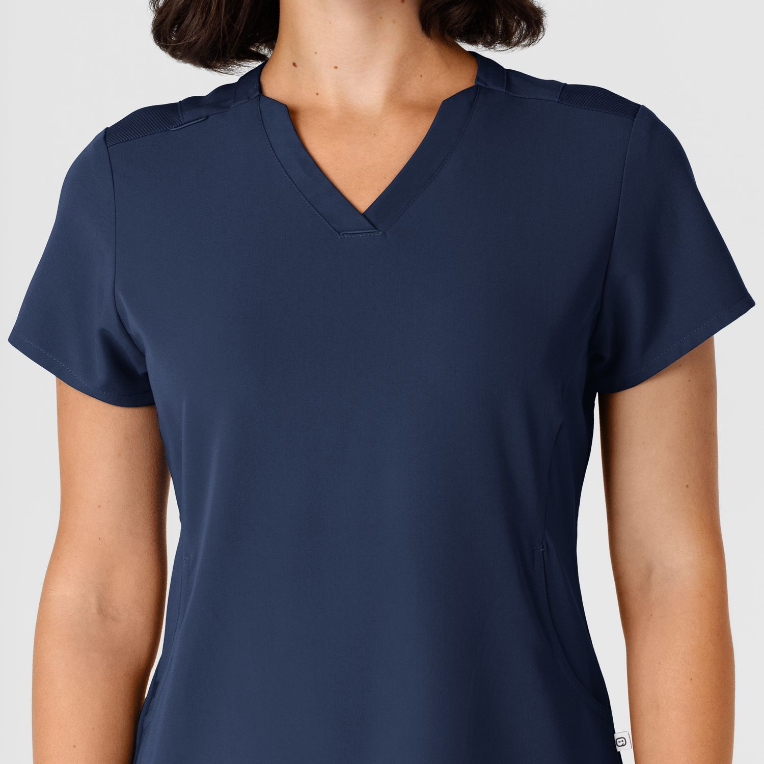 Casacca donna 6432 scollo a V stretto navy blue