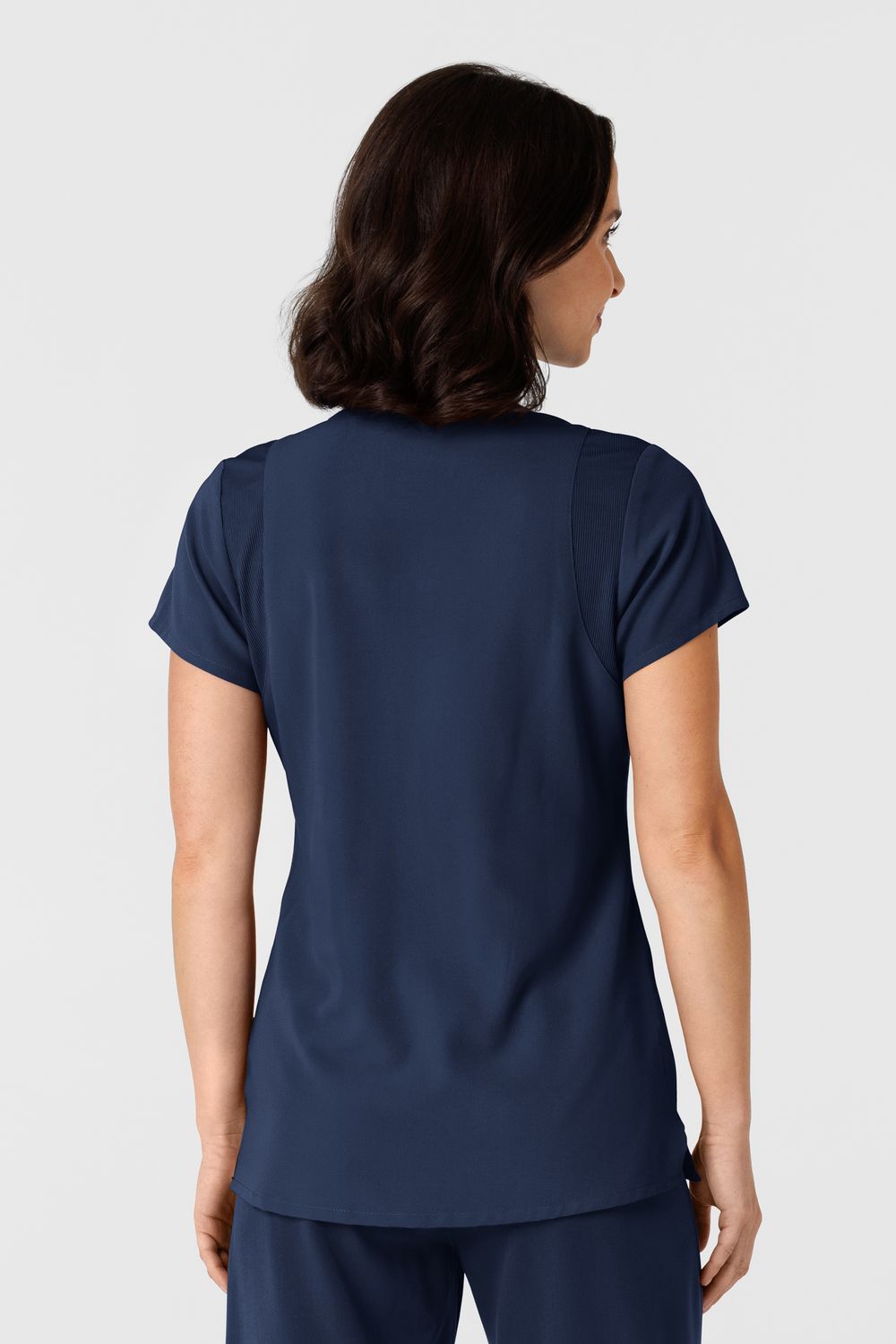 Casacca donna 6432 scollo a V stretto navy blue