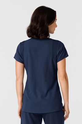 Casacca donna 6432 scollo a V stretto navy blue