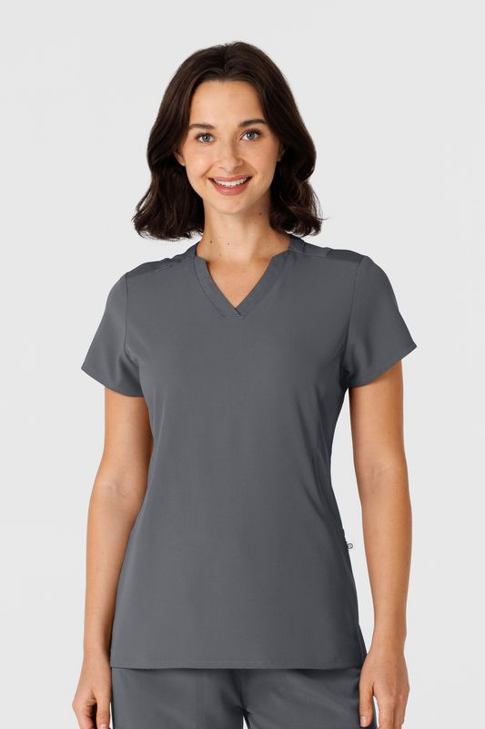 Casacca donna 6432 scollo a V stretto pewter