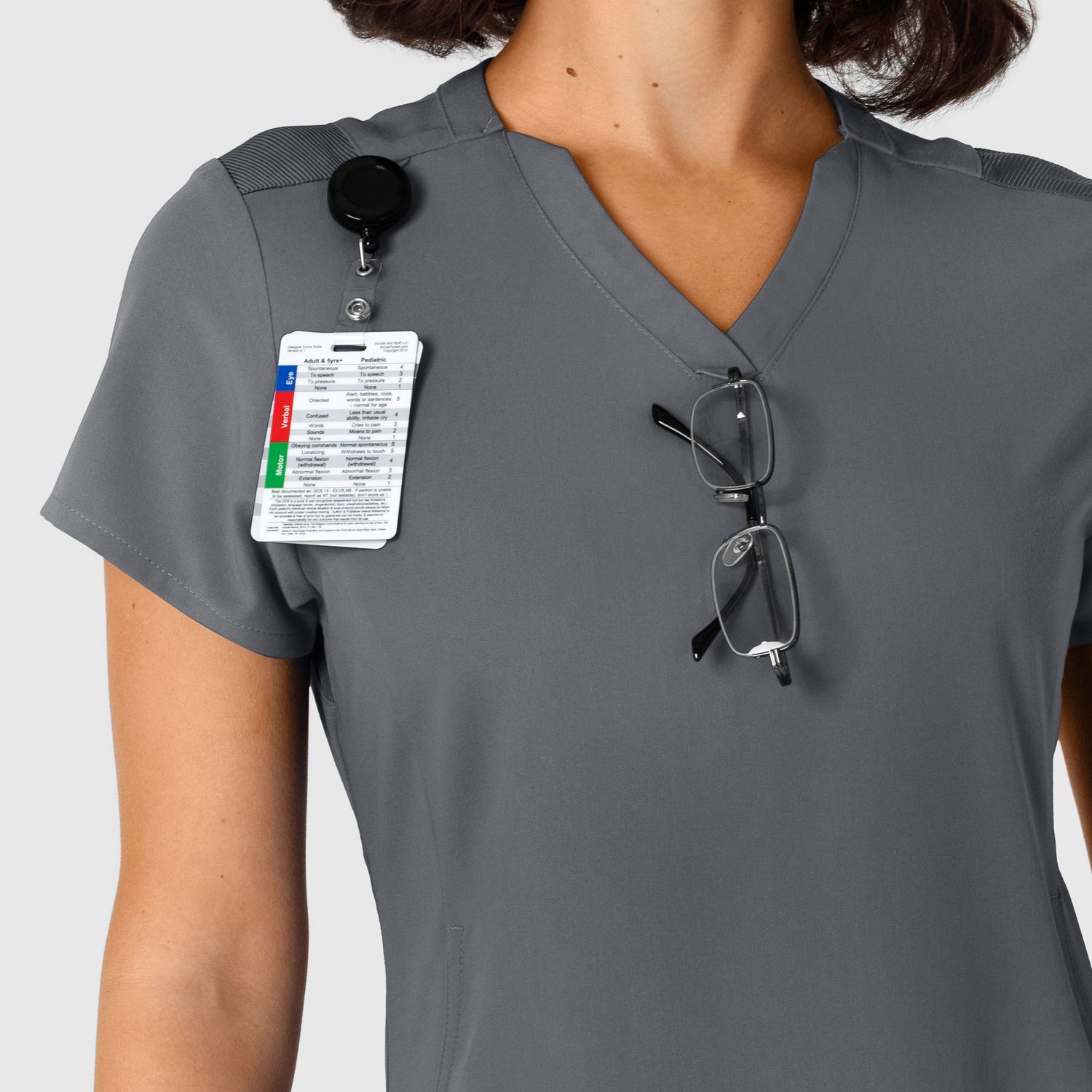 Casacca donna 6432 scollo a V stretto pewter