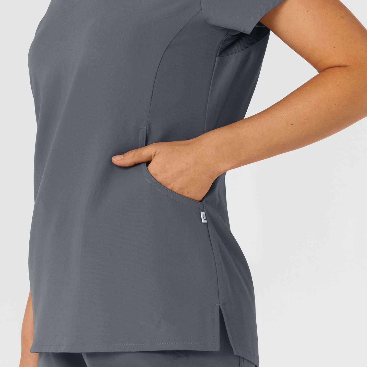 Casacca donna 6432 scollo a V stretto pewter