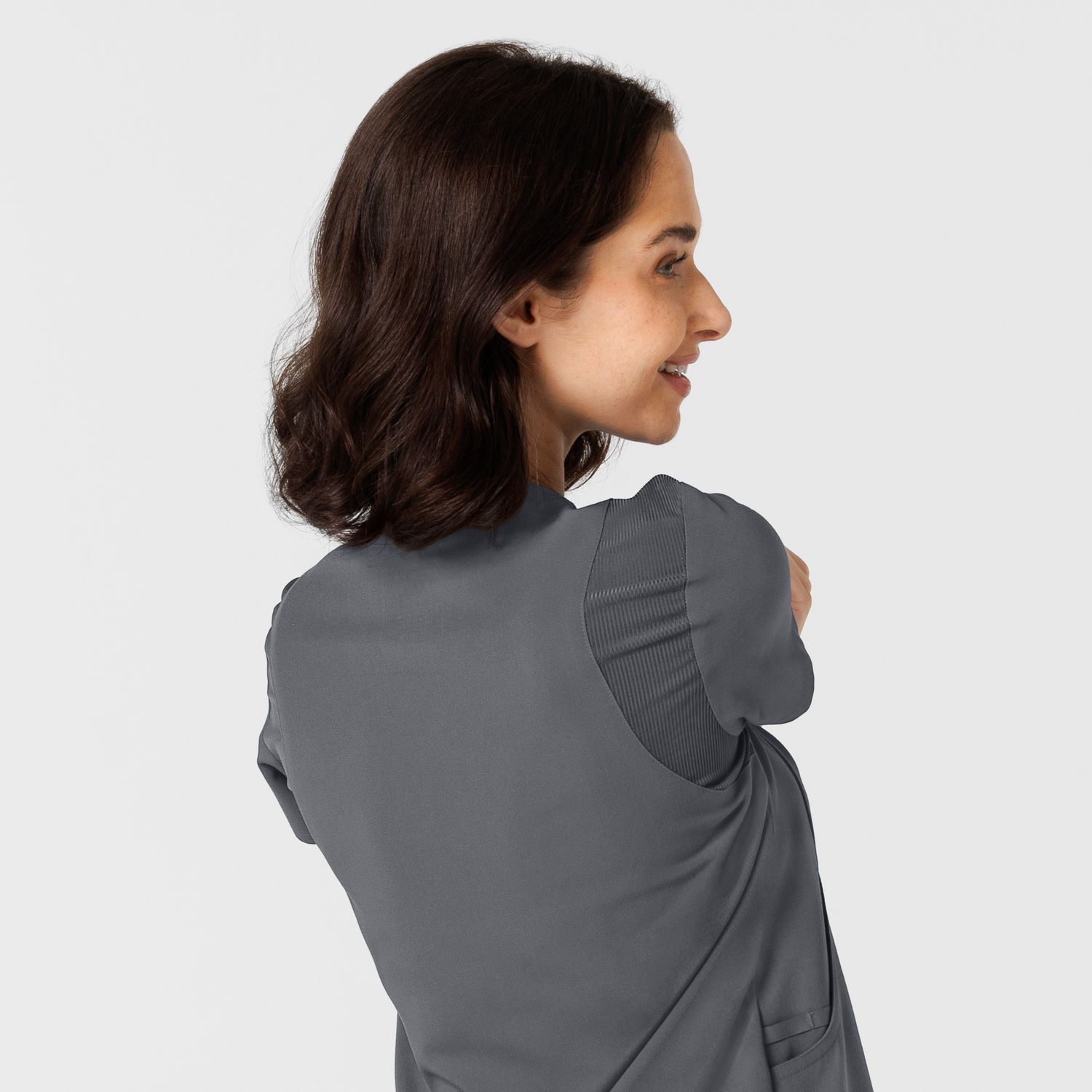 Casacca donna 6432 scollo a V stretto pewter