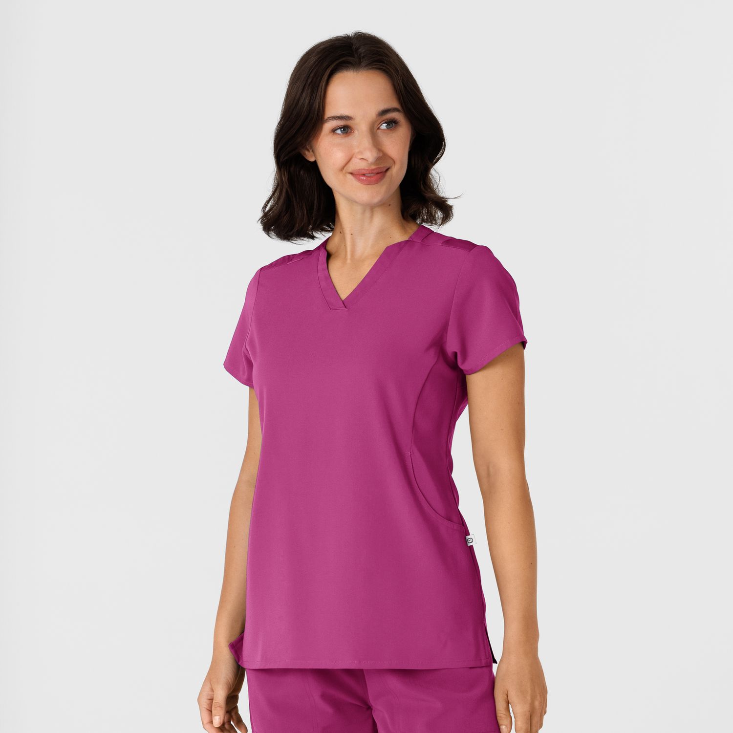 Casacca donna 6432 scollo a V stretto raspberry