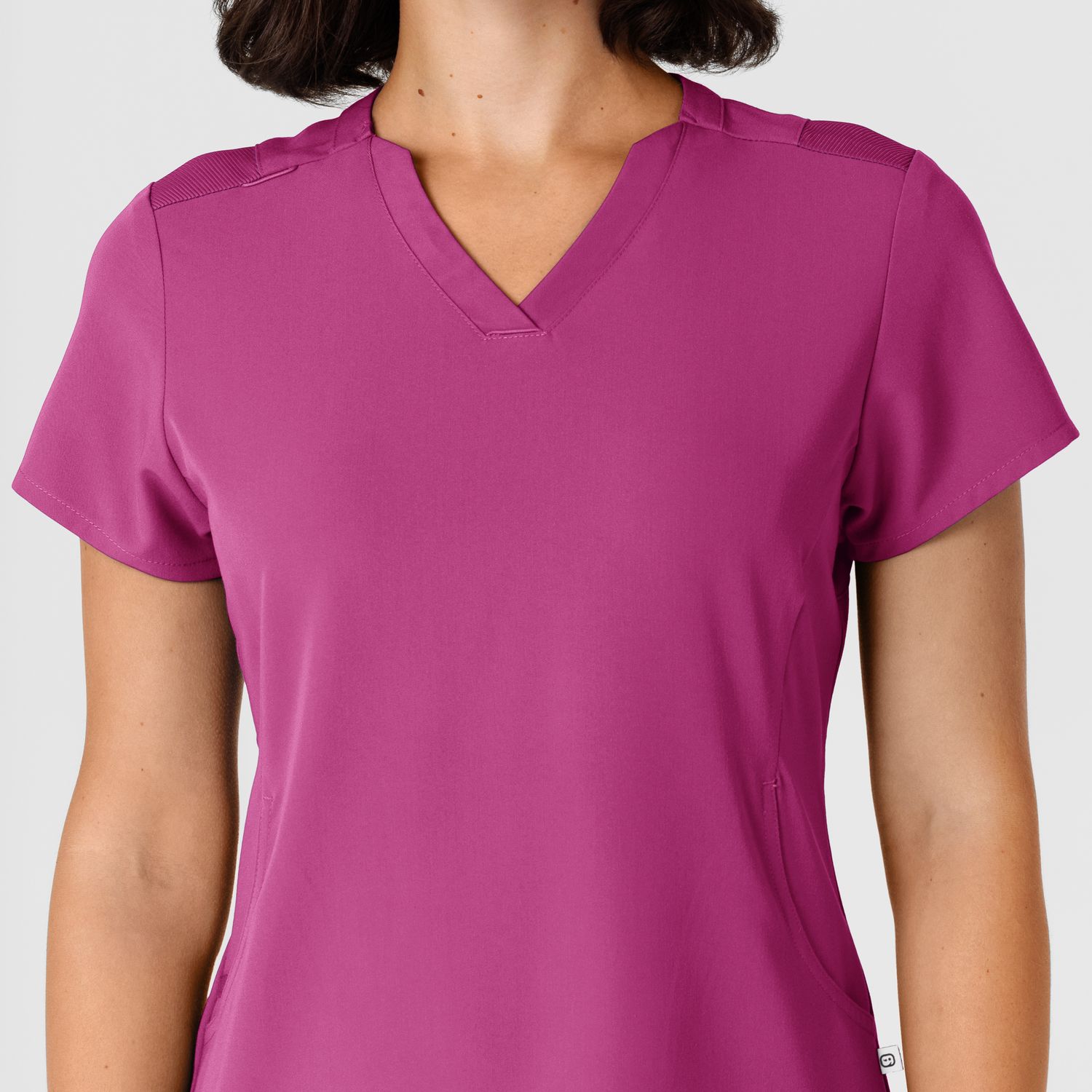 Casacca donna 6432 scollo a V stretto raspberry