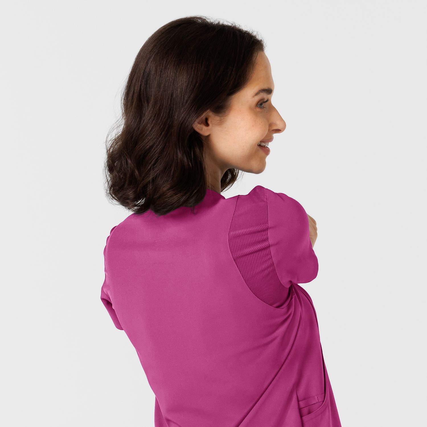 Casacca donna 6432 scollo a V stretto raspberry
