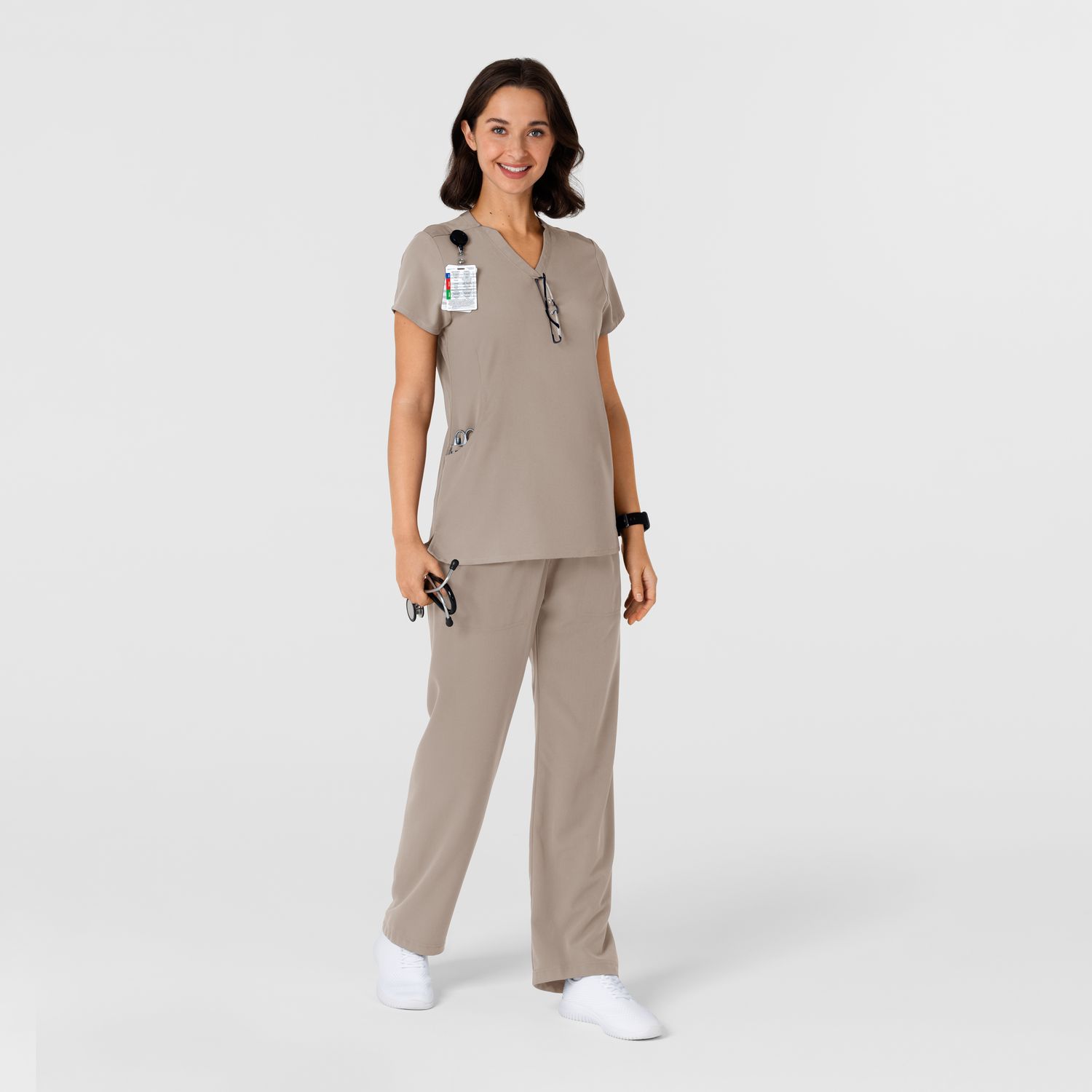 Casacca donna 6432 scollo a V stretto haze
