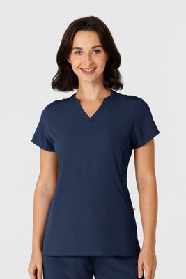 Casacca donna 6432 scollo a V stretto navy blue