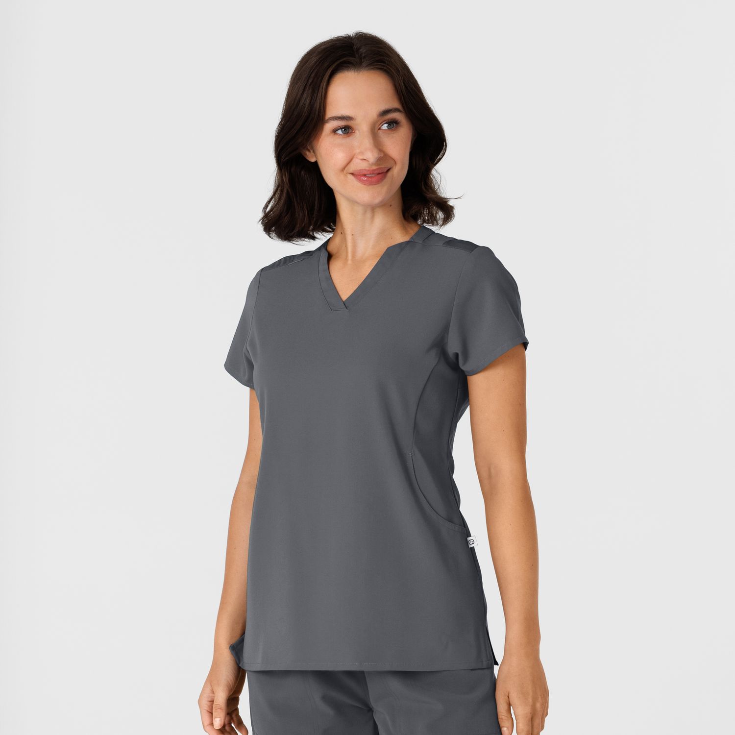 Casacca donna 6432 scollo a V stretto pewter