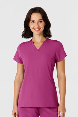 Casacca donna 6432 scollo a V stretto raspberry