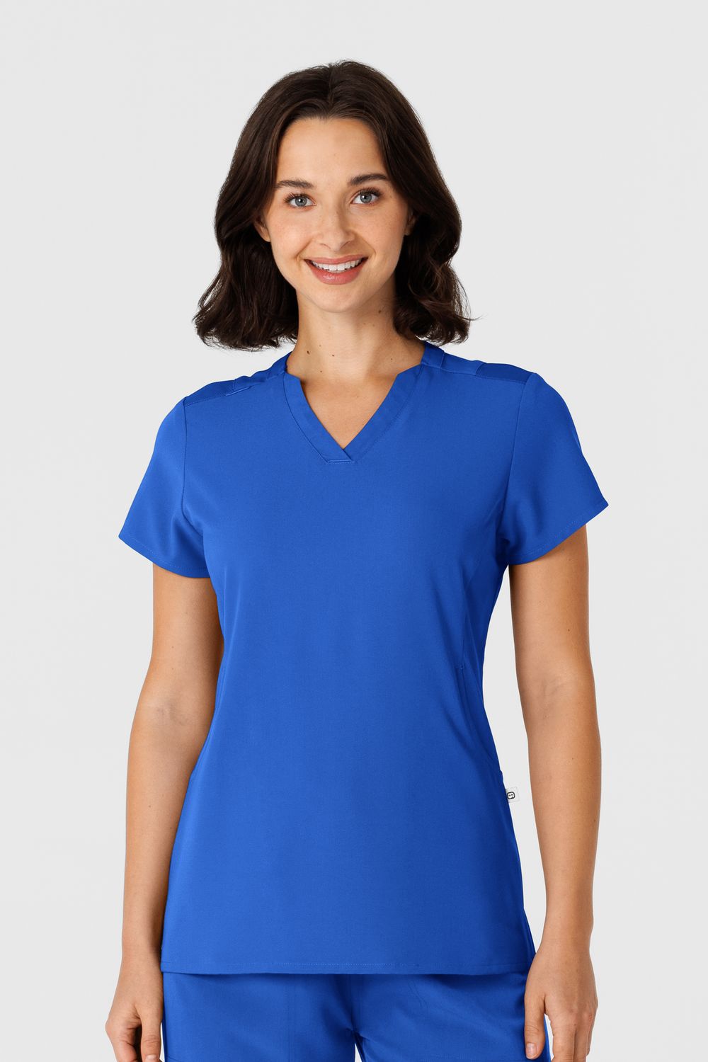 Casacca donna 6432 scollo a V stretto royal blue