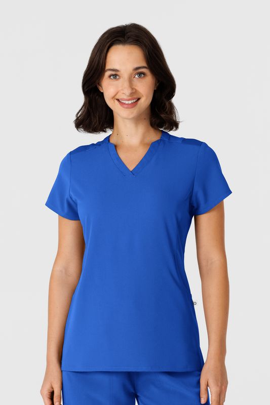 Casacca donna 6432 scollo a V stretto royal blue