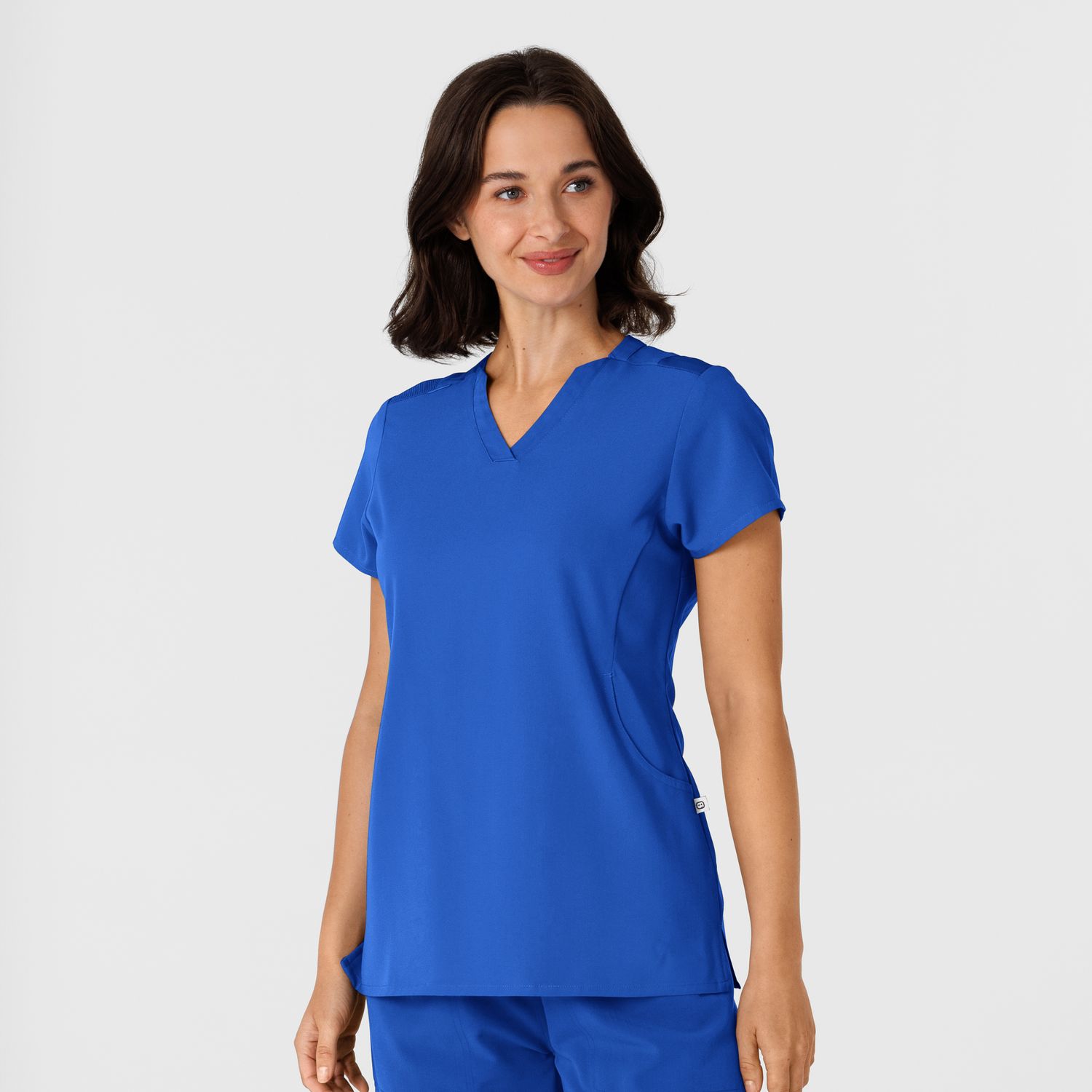 Casacca donna 6432 scollo a V stretto royal blue