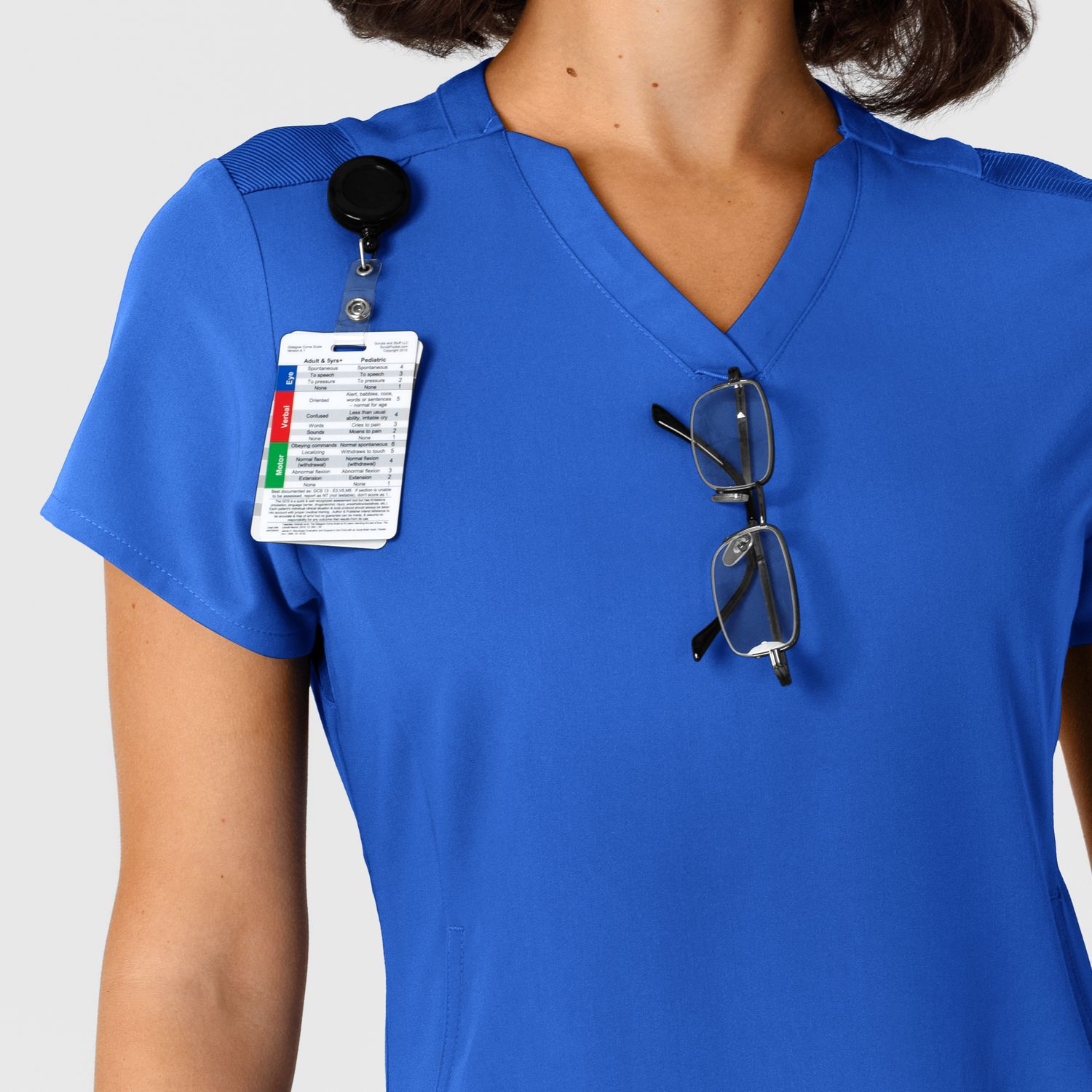 Casacca donna 6432 scollo a V stretto royal blue