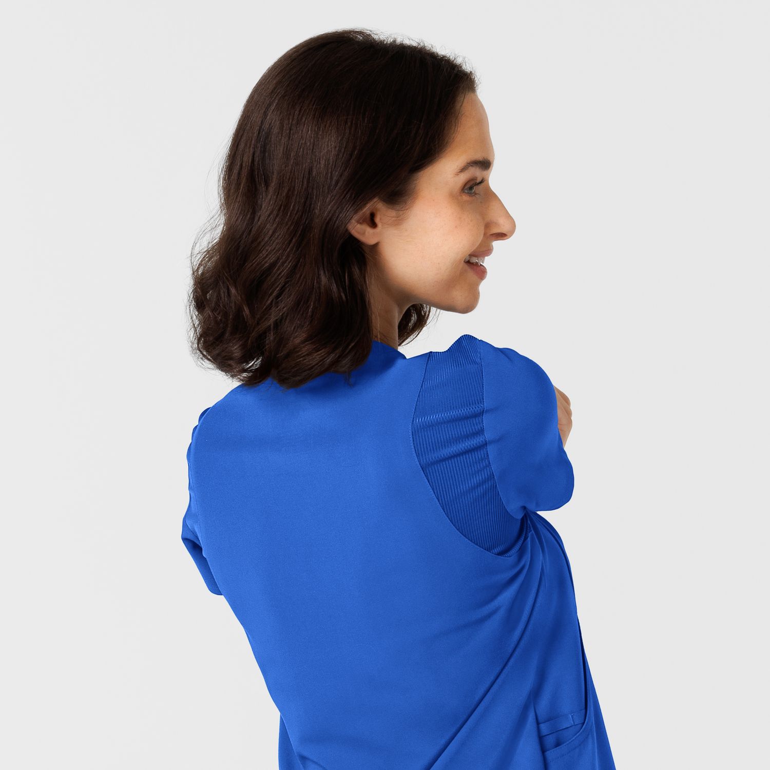 Casacca donna 6432 scollo a V stretto royal blue
