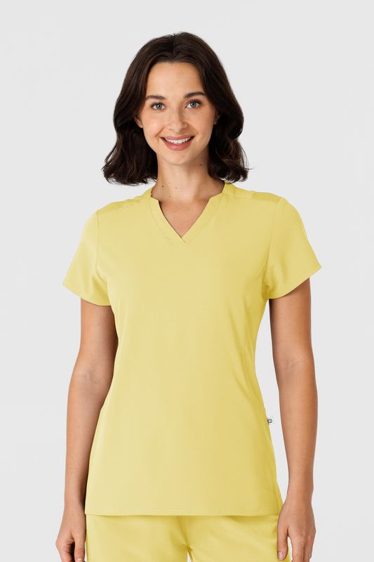 Casacca donna 6432 scollo a V stretto sunshine yellow