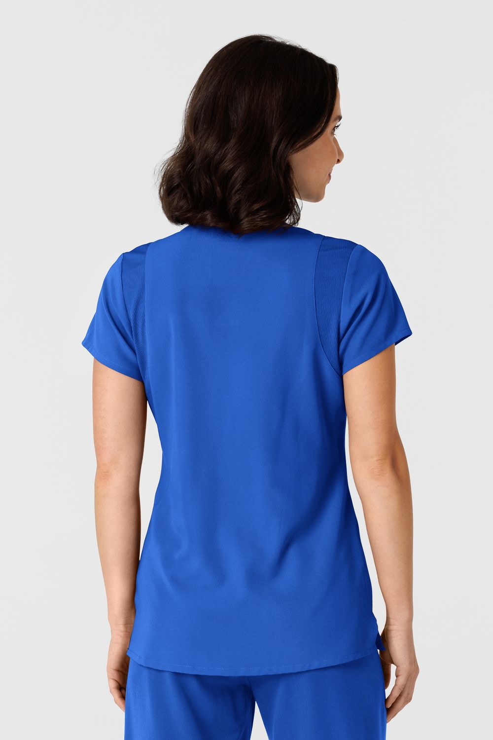 Casacca donna 6432 scollo a V stretto royal blue