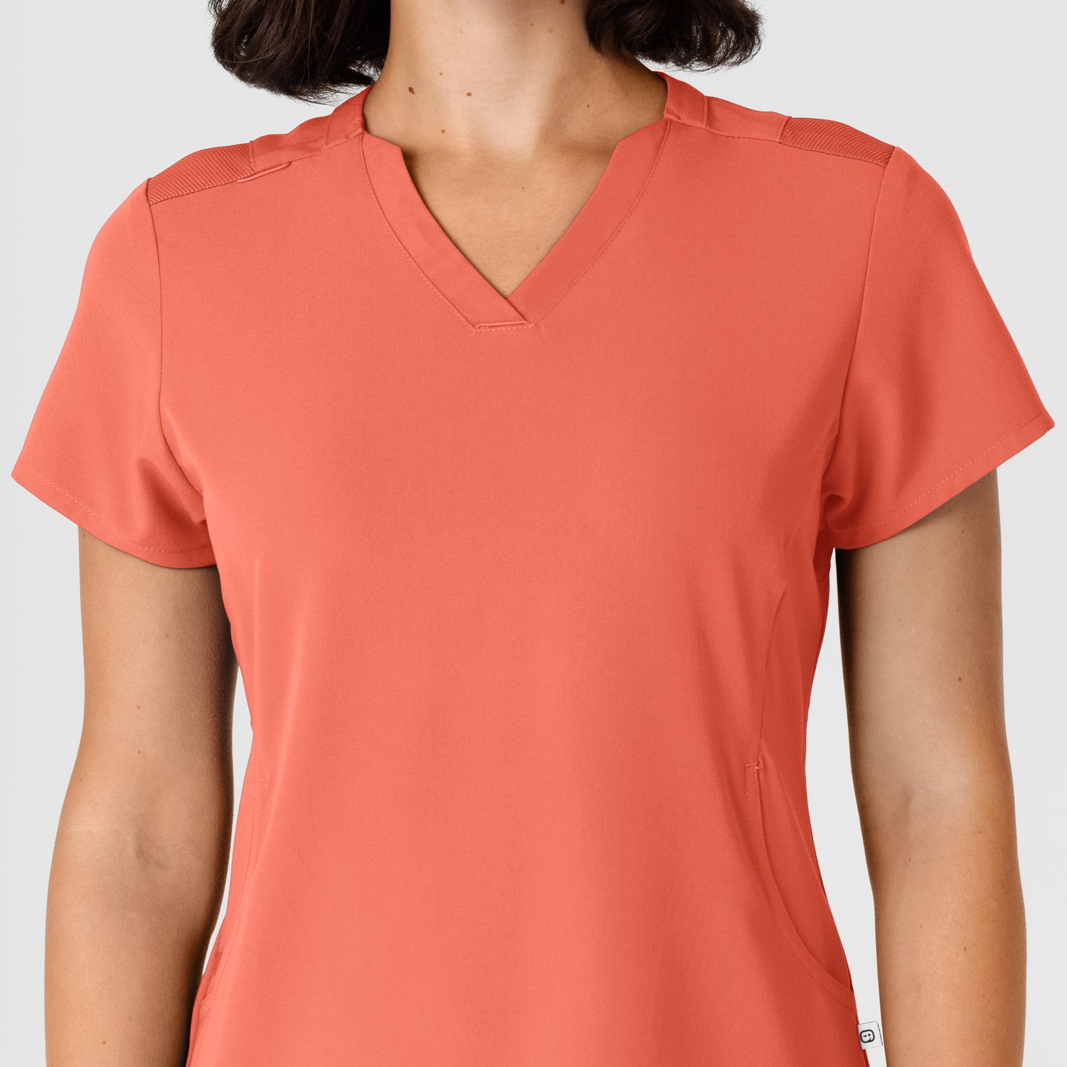 Casacca donna 6432 scollo a V stretto sugar coral
