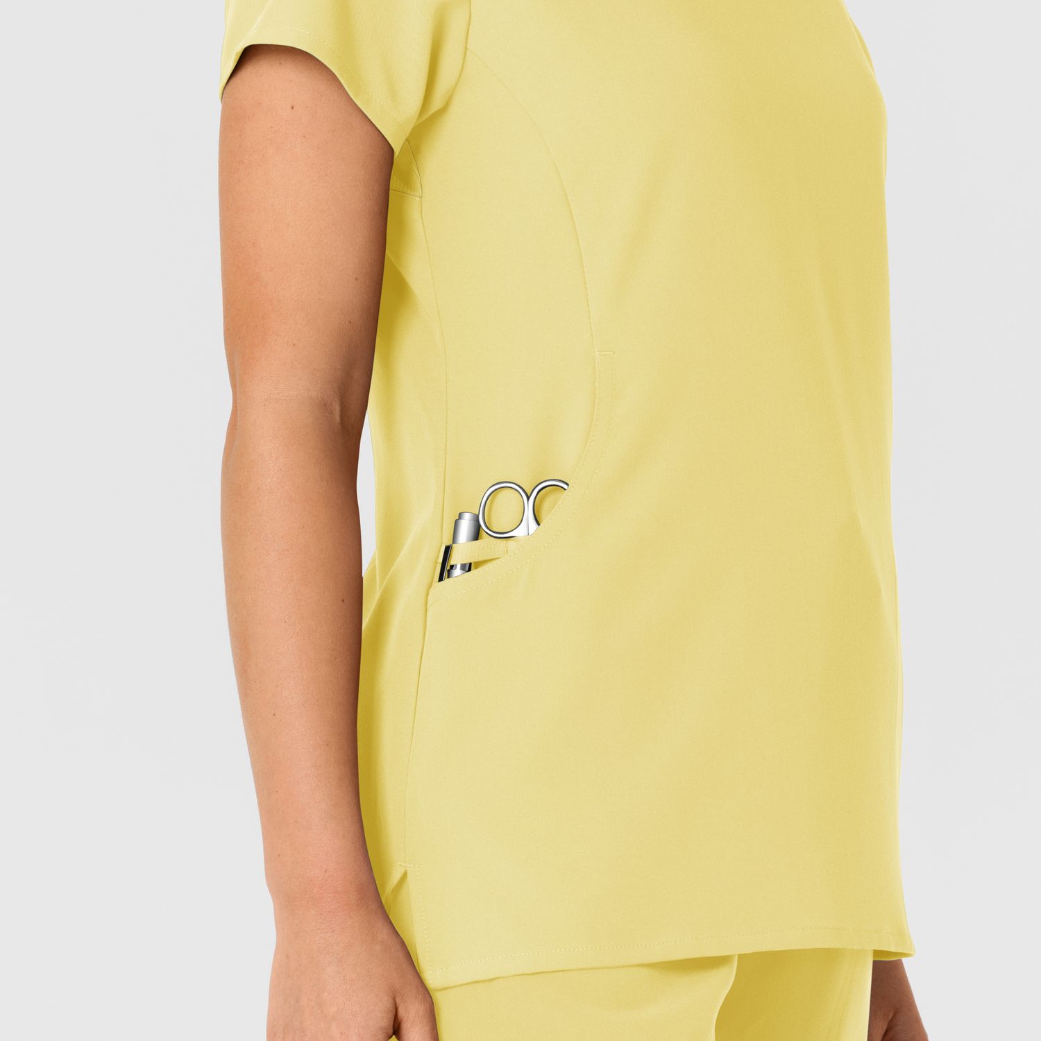 Casacca donna 6432 scollo a V stretto sunshine yellow