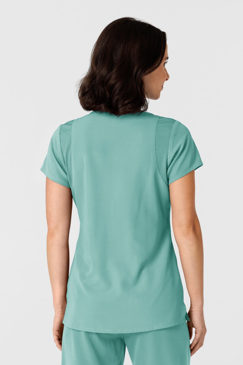 Casacca donna 6432 scollo a V stretto turquoise