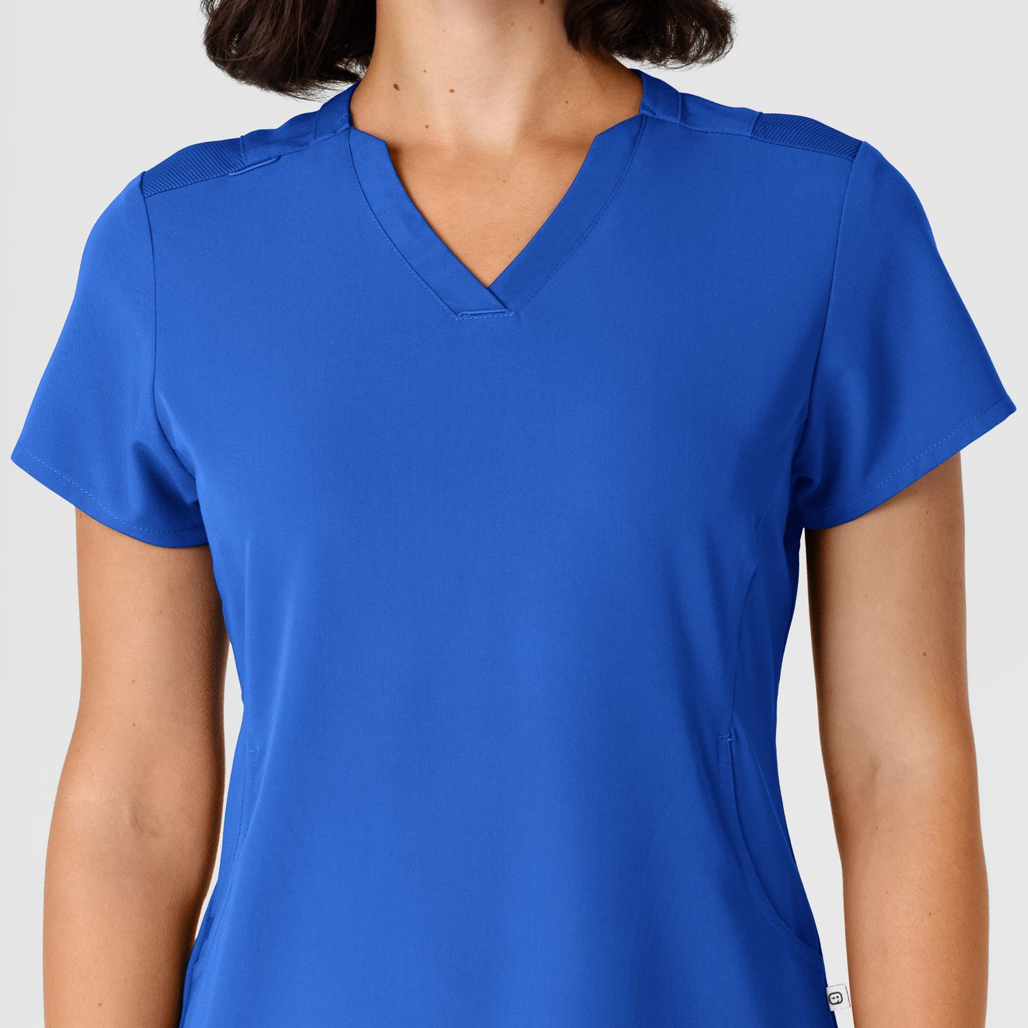 Casacca donna 6432 scollo a V stretto royal blue