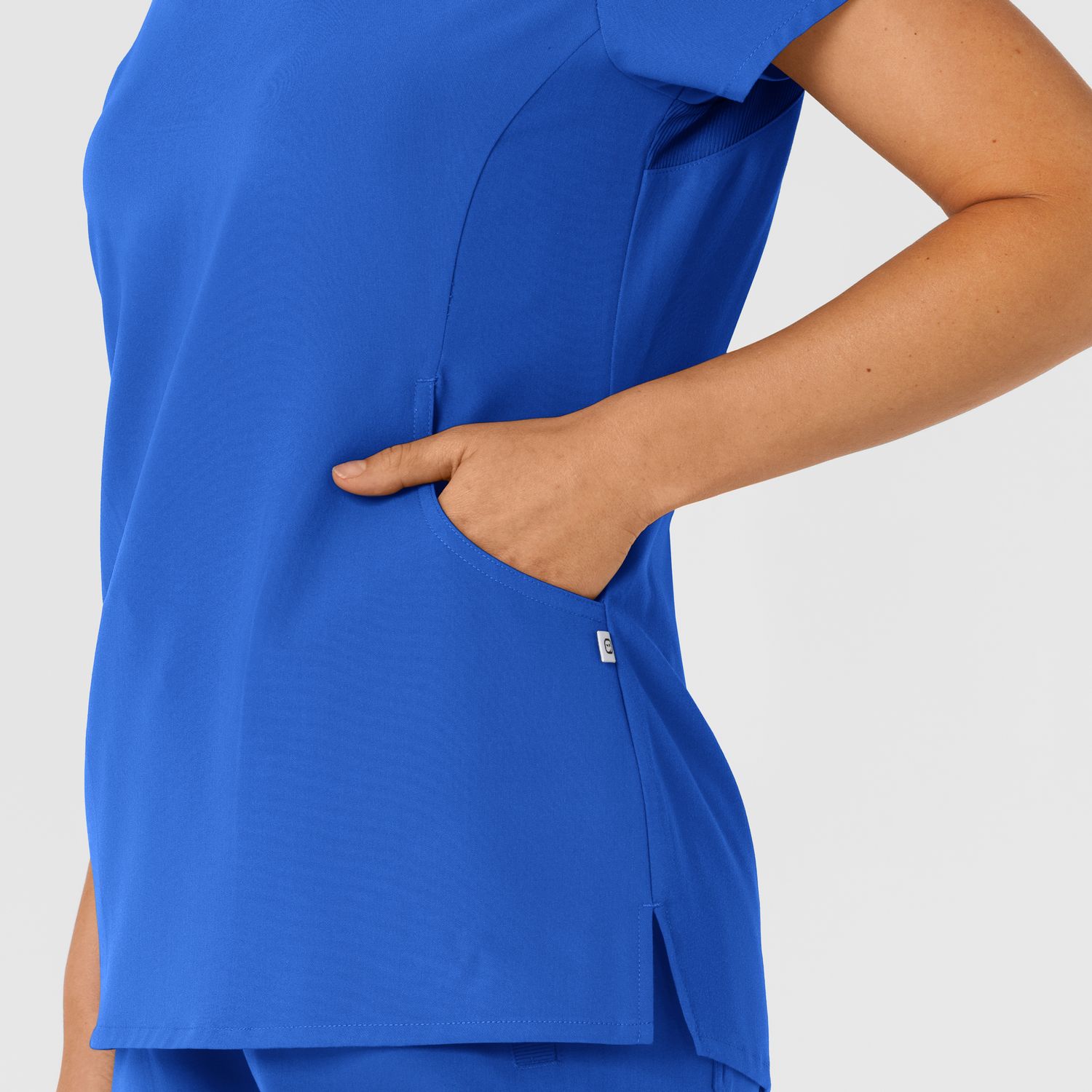 Casacca donna 6432 scollo a V stretto royal blue