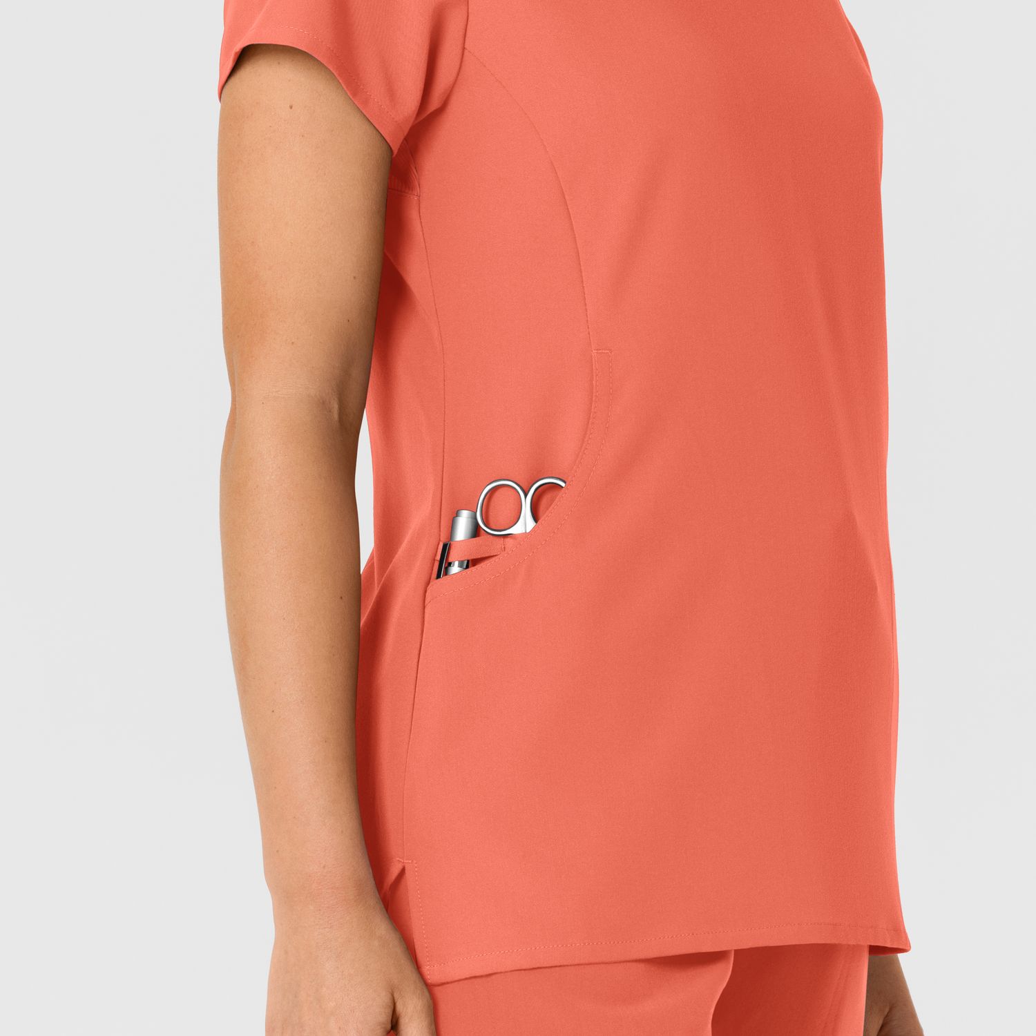 Casacca donna 6432 scollo a V stretto sugar coral