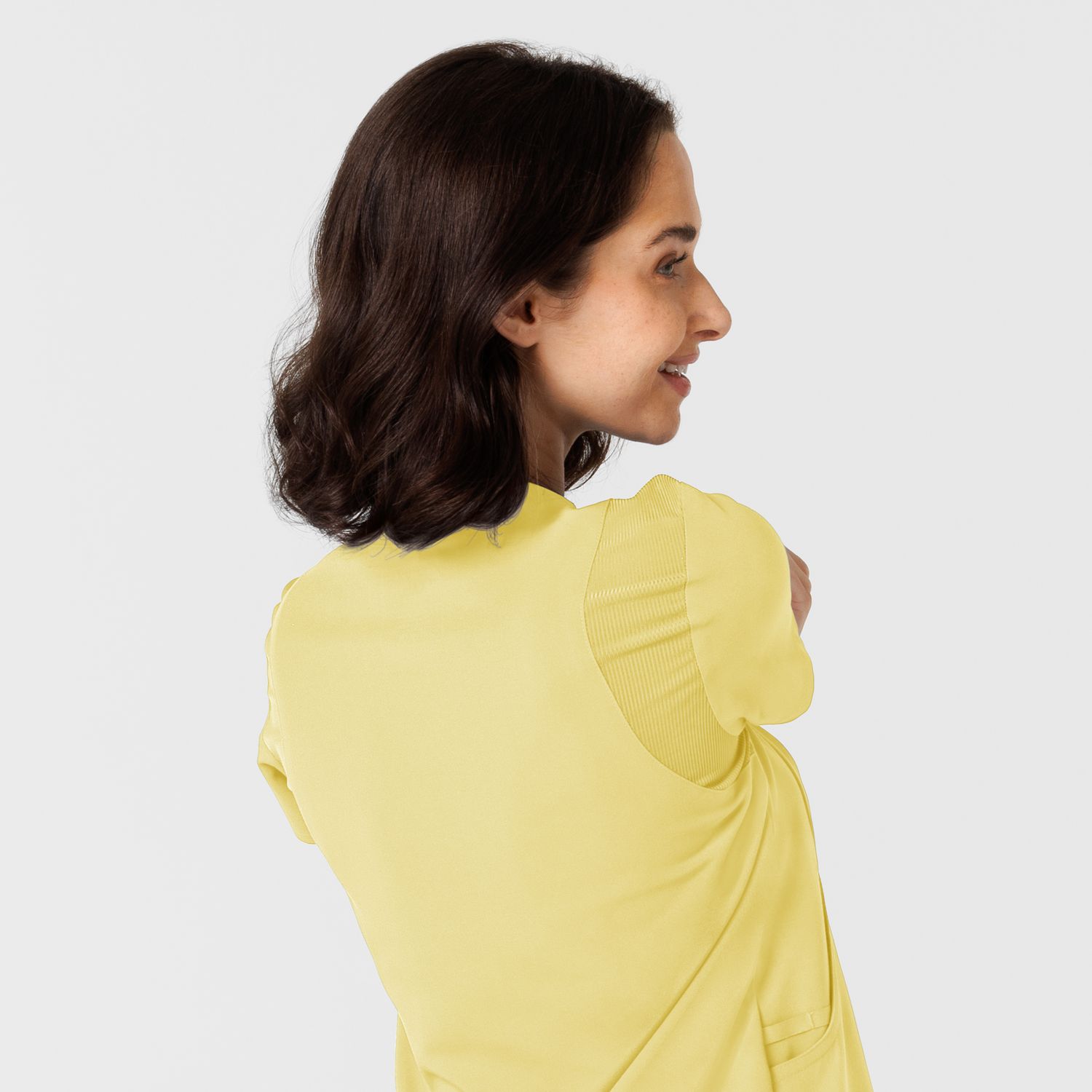 Casacca donna 6432 scollo a V stretto sunshine yellow