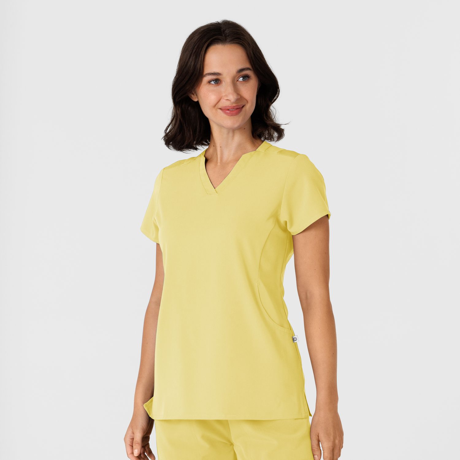 Casacca donna 6432 scollo a V stretto sunshine yellow