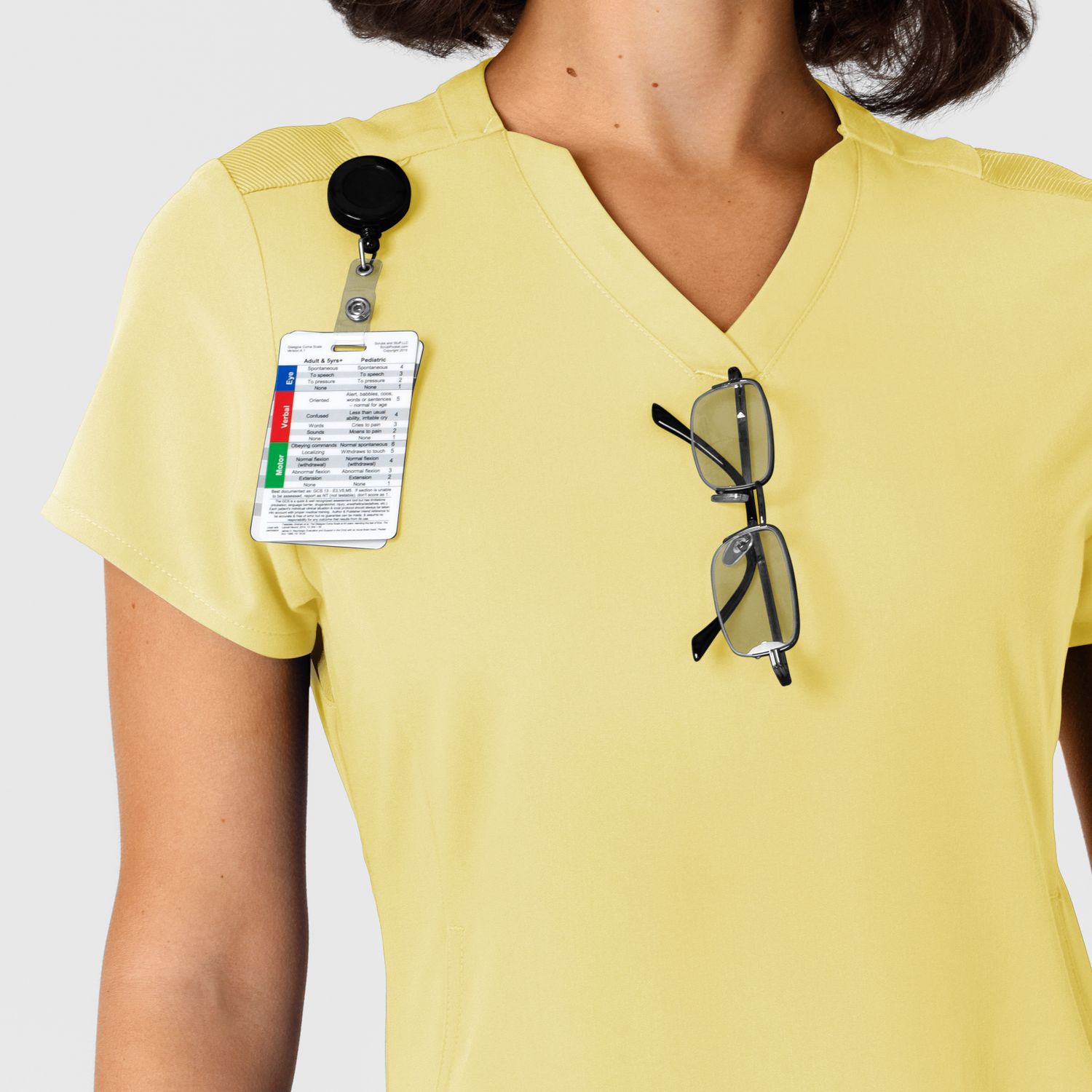 Casacca donna 6432 scollo a V stretto sunshine yellow