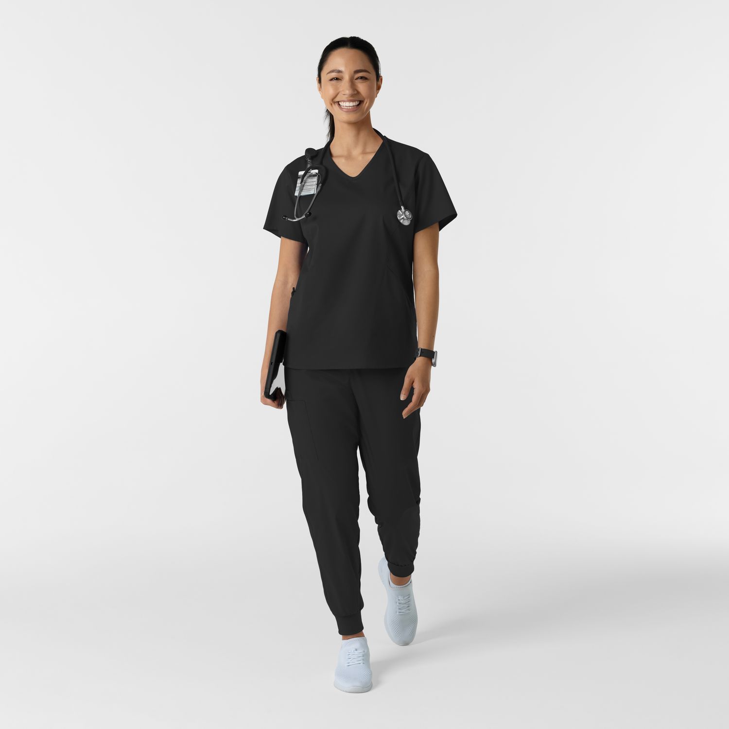 Casacca donna 106 scollo a V black