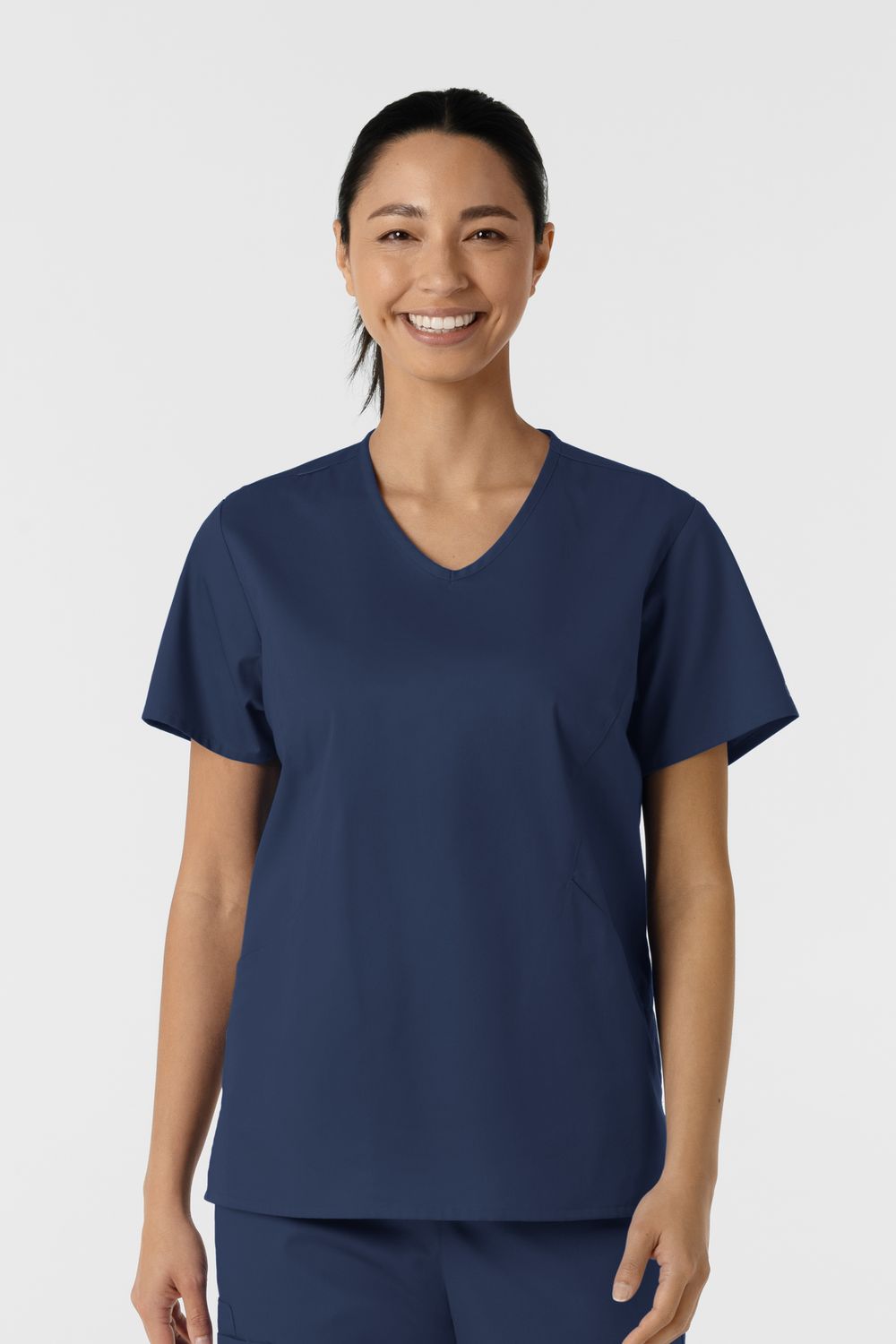 Casacca donna 106 scollo a V navy blue
