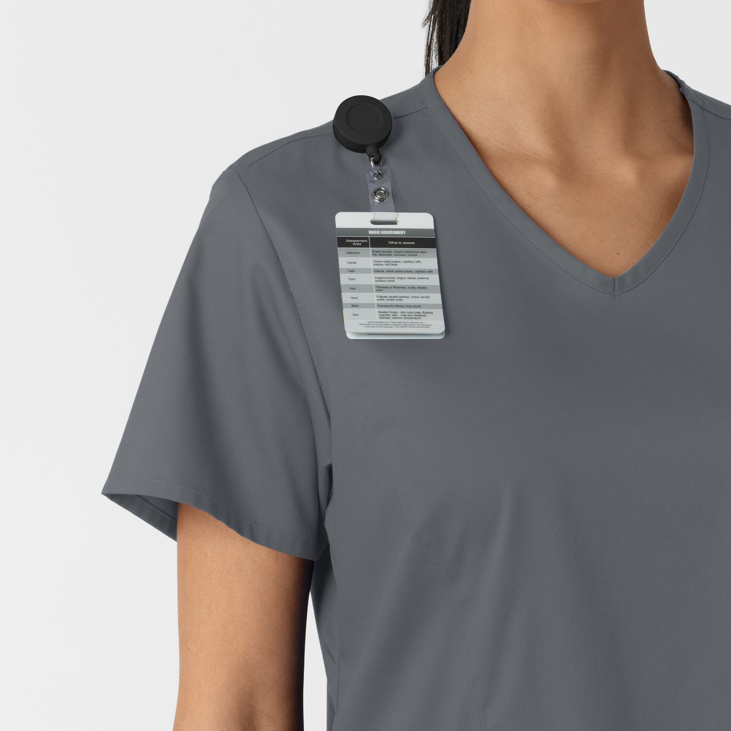 Casacca donna 106 scollo a V pewter
