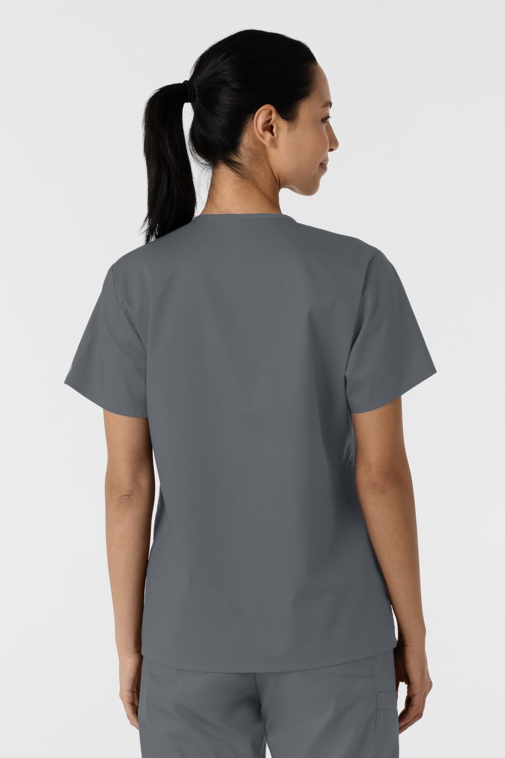 Casacca donna 106 scollo a V pewter