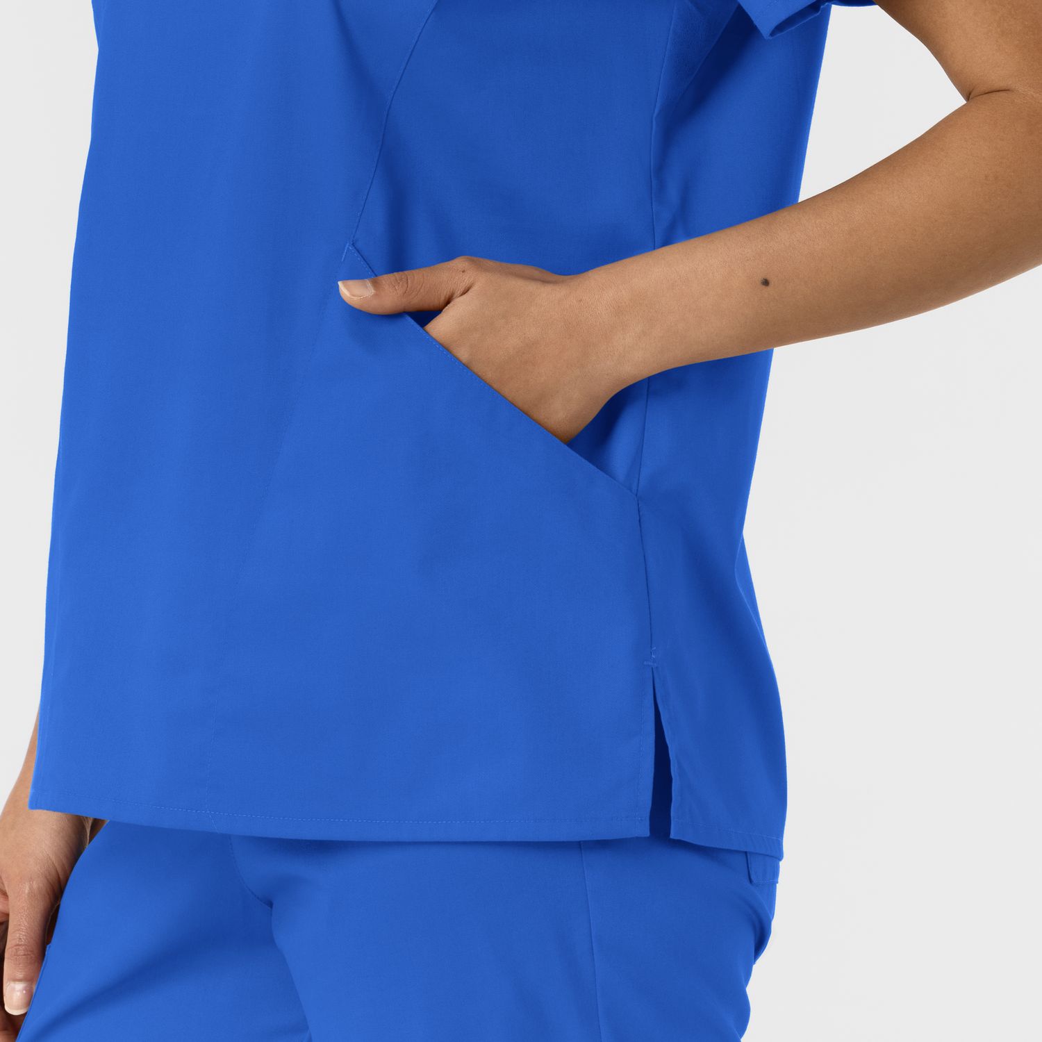 Casacca donna 106 scollo a V royal blue