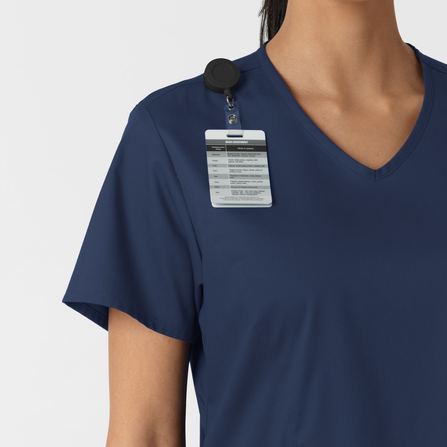 Casacca donna 106 scollo a V navy blue