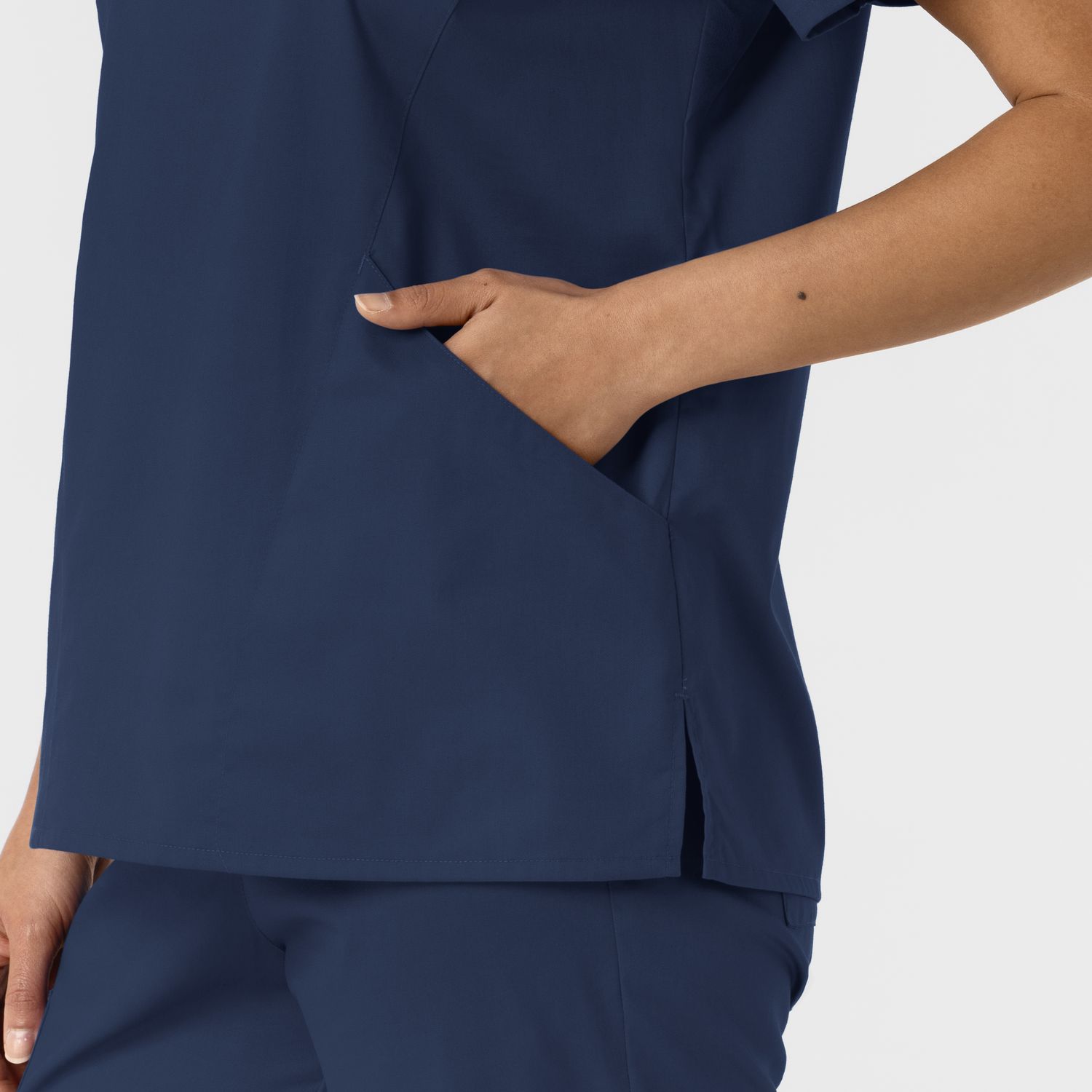 Casacca donna 106 scollo a V navy blue