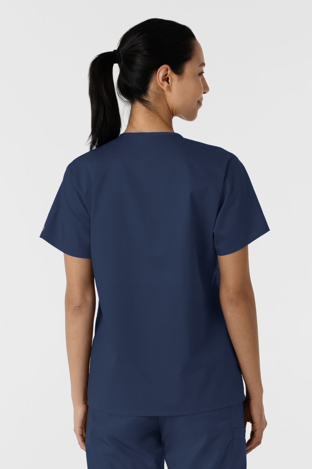 Casacca donna 106 scollo a V navy blue