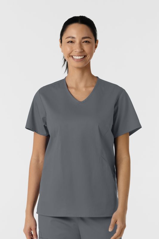 Casacca donna 106 scollo a V pewter