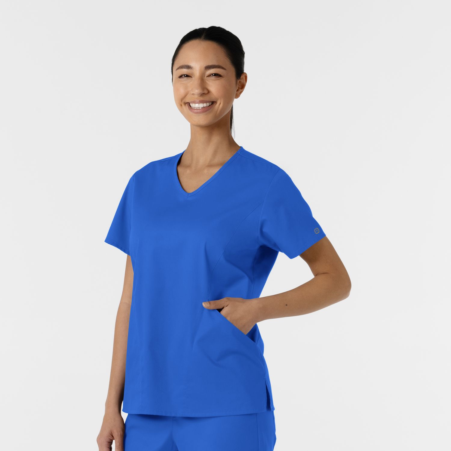 Casacca donna 106 scollo a V royal blue