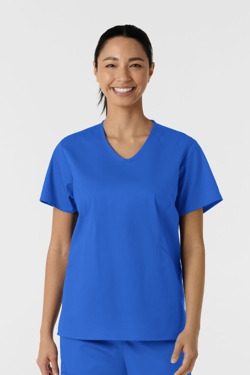 Casacca donna 106 scollo a V royal blue