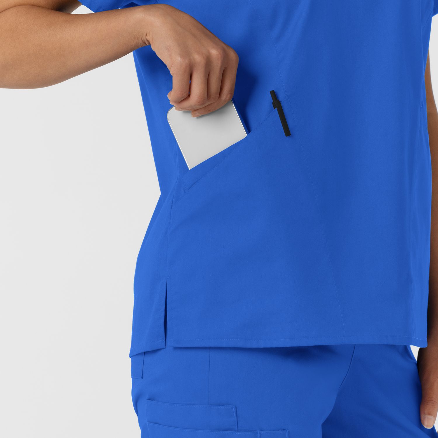 Casacca donna 106 scollo a V royal blue